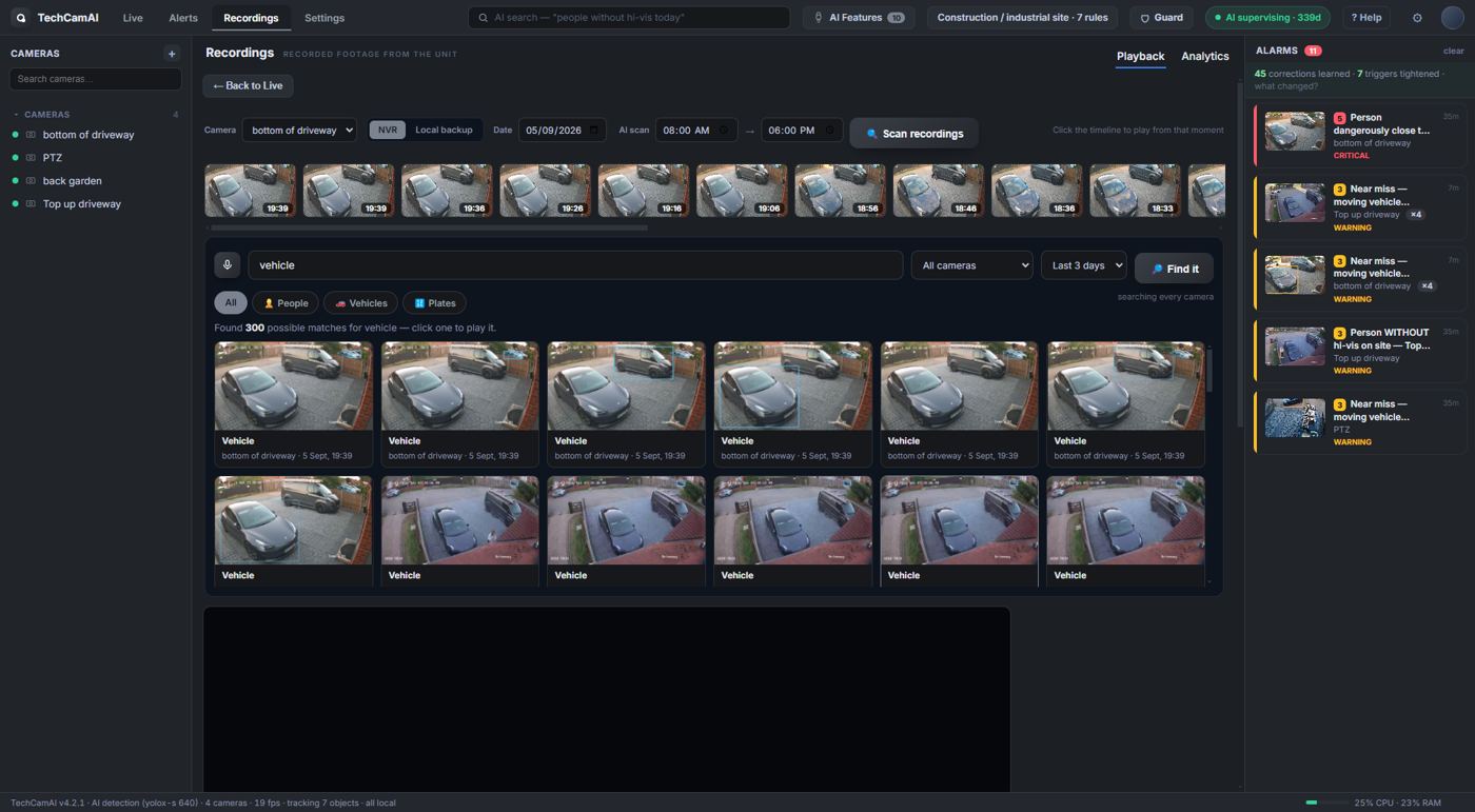 AI search results for vehicles